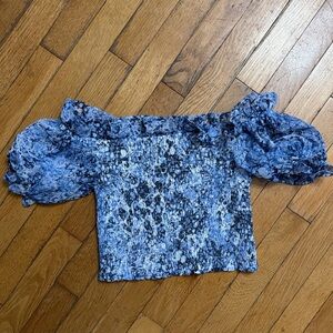 Express Blue Off-Shoulder Women's Top